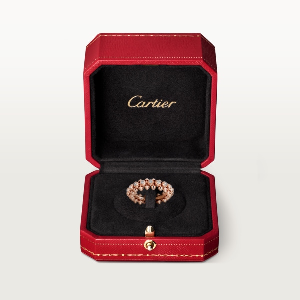 Clash de Cartier 戒指，鑲嵌鑽石 18K玫瑰金，鑽石