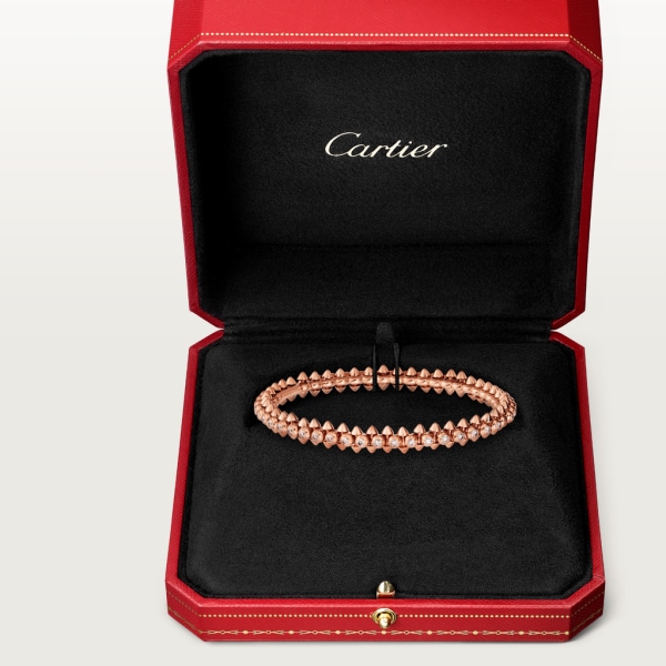 Clash de Cartier 手鐲，鑲嵌鑽石 18K玫瑰金，鑽石