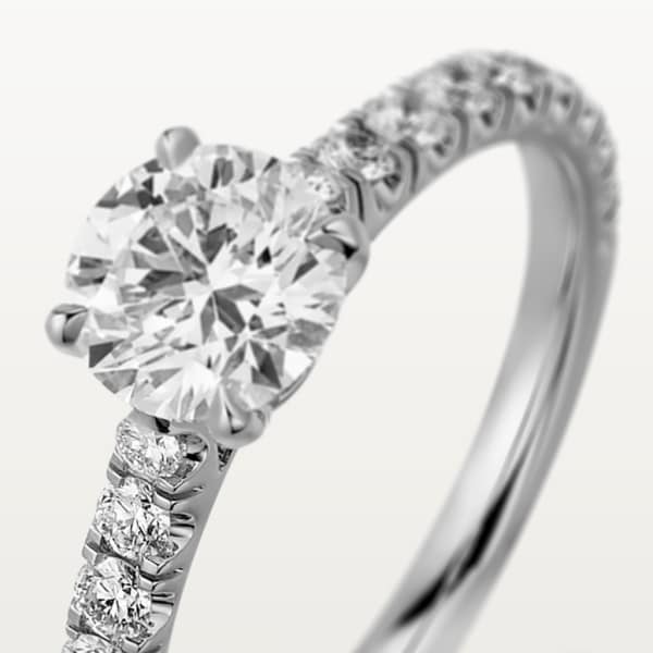 Solitaire 1895 單鑽戒指 鉑金，鑽石