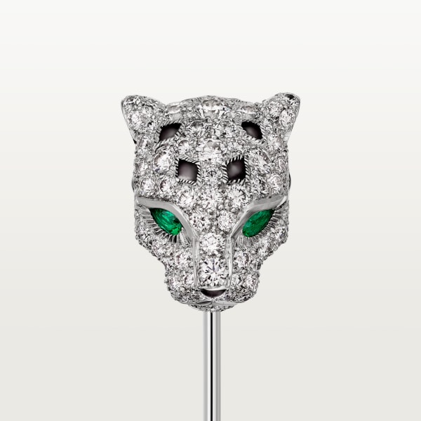Panthère de Cartier brooch White gold, emeralds, onyx, diamonds