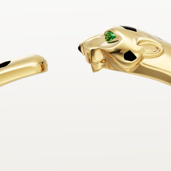 Panthère de Cartier 手鐲 黃金，沙弗萊石榴石，縞瑪瑙，亮漆