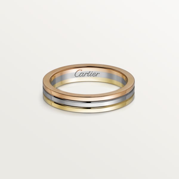 Vendôme Louis Cartier 結婚戒指 18K白色黃金，18K黃金，18K玫瑰金