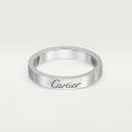 C de Cartier 結婚戒指，寬3毫米 鉑金