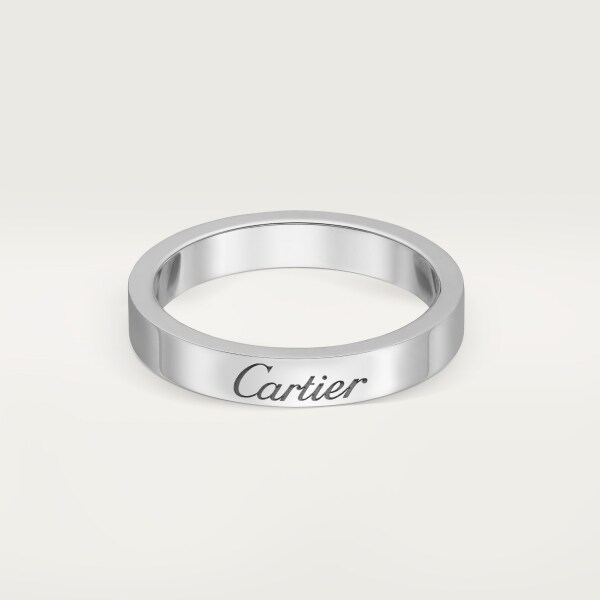 C de Cartier 結婚戒指，寬3毫米 鉑金