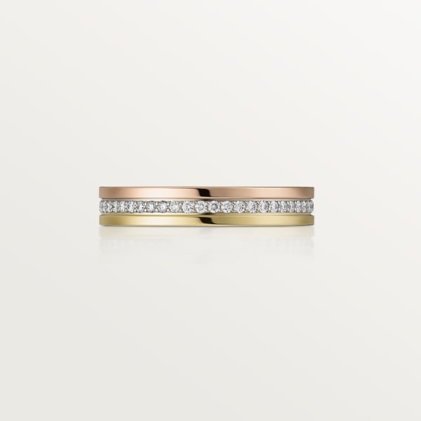 Vendôme Louis Cartier 結婚戒指 18K白色黃金，18K黃金，18K玫瑰金，鑽石