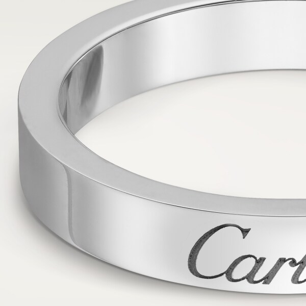 C de Cartier 結婚戒指，寬3毫米 鉑金