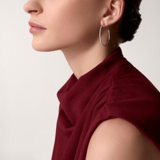 Etincelle de Cartier earrings, large model White gold, diamonds