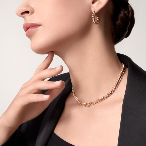 Clash de Cartier 耳環，鑲嵌鑽石 18K玫瑰金，鑽石