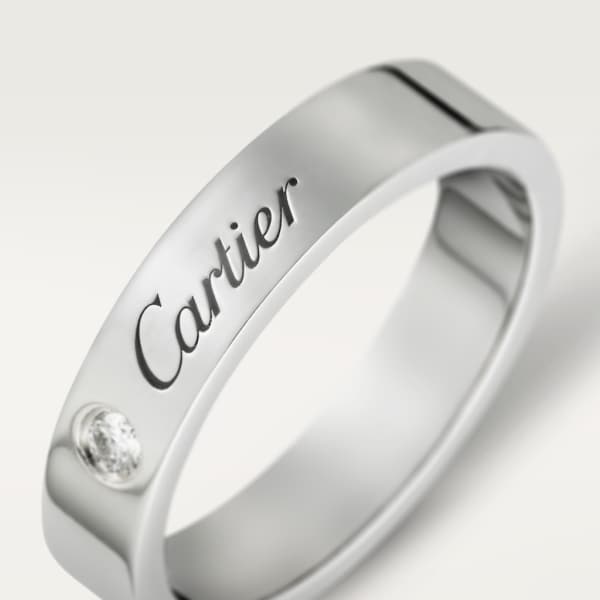 C de Cartier 結婚戒指 鉑金，鑽石