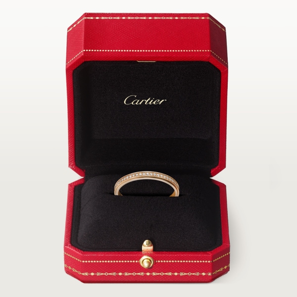 Cartier d’Amour 結婚戒指 18K玫瑰金，鑽石