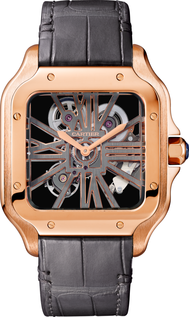 Santos de Cartier 腕錶大型款，手動上鏈機械機芯，18K玫瑰金