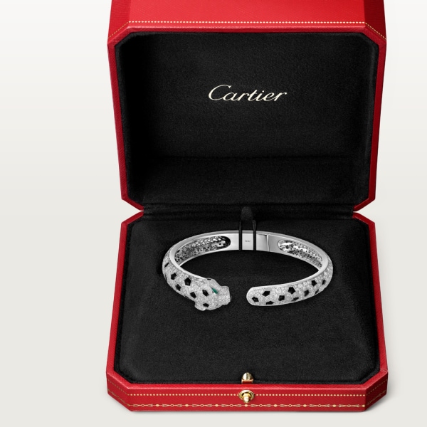 Panthère de Cartier bracelet White gold, emeralds, onyx, diamonds