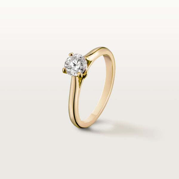 Solitaire 1895 單鑽戒指 18K黃金，鑽石