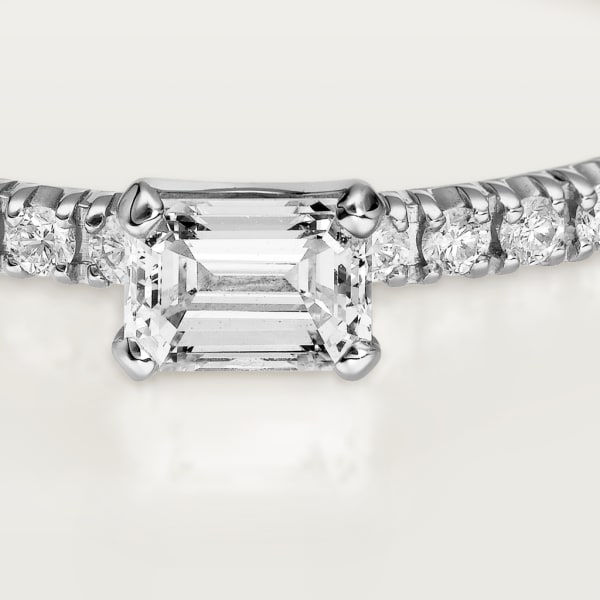 Etincelle de Cartier 戒指 18K白色黃金，鑽石