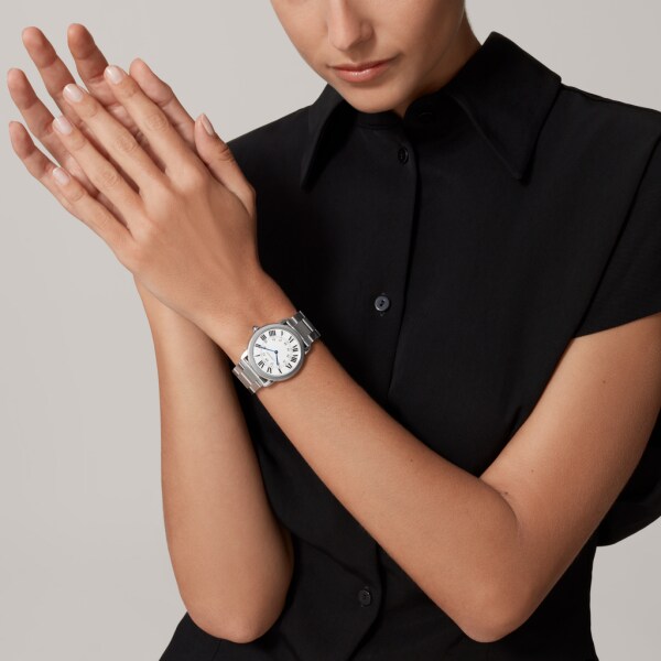 Ronde Solo de Cartier watch 36mm, quartz movement, steel