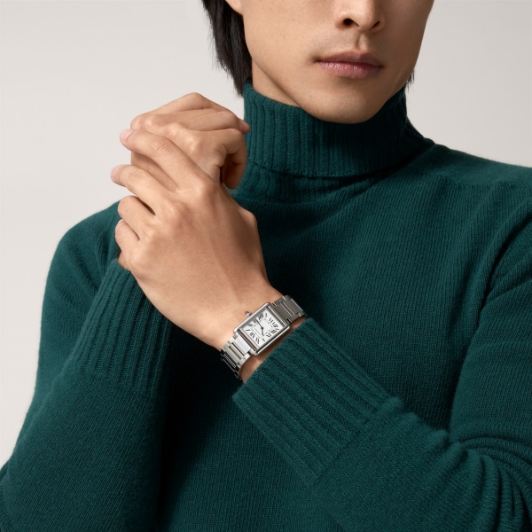 Tank Must de Cartier 腕錶 大型款，高效能石英機芯，精鋼