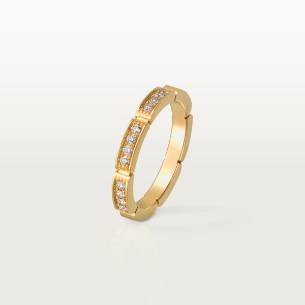 Maillon Panthère 結婚戒指 18K黃金，鑽石