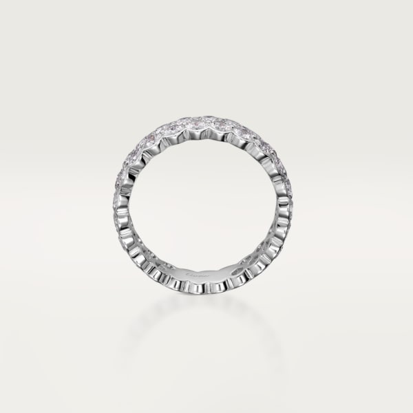 Broderie de Cartier 結婚戒指 18K白色黃金，鑽石