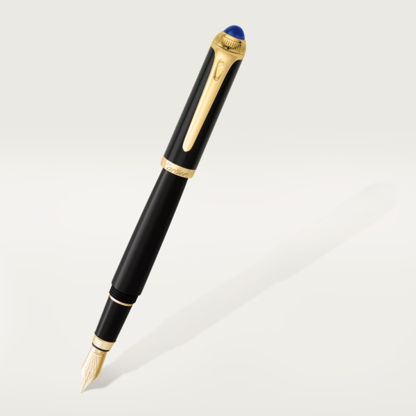 CRST240003 R de Cartier fountain pen Black composite, yellow golden