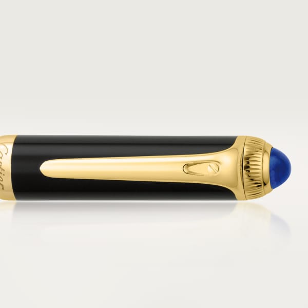 R de Cartier 鋼筆 黑色複合材質，黃金色飾面細節