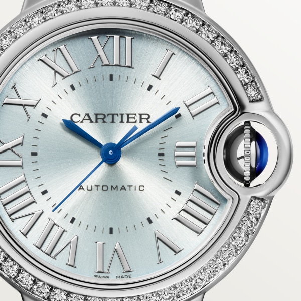 Ballon Bleu de Cartier 腕錶 33毫米，自動上鏈機械機芯，精鋼，鑽石