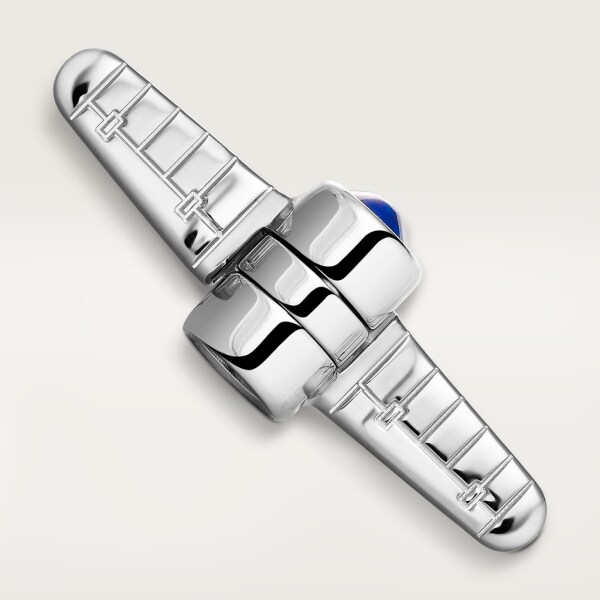 Santos de Cartier biplane cufflinks Sterling silver, palladium finish and synthetic spinel