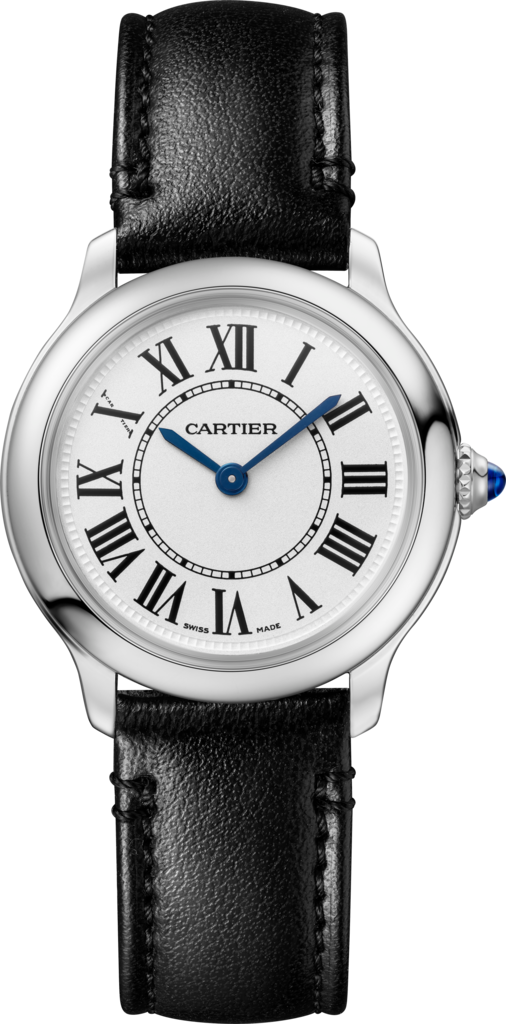 Ronde Must de Cartier watch29 mm, quartz movement, steel, strap made without animal materials