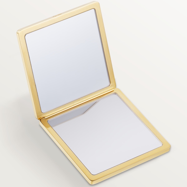 Diabolo de Cartier compact mirror Lacquered gold-finish metal