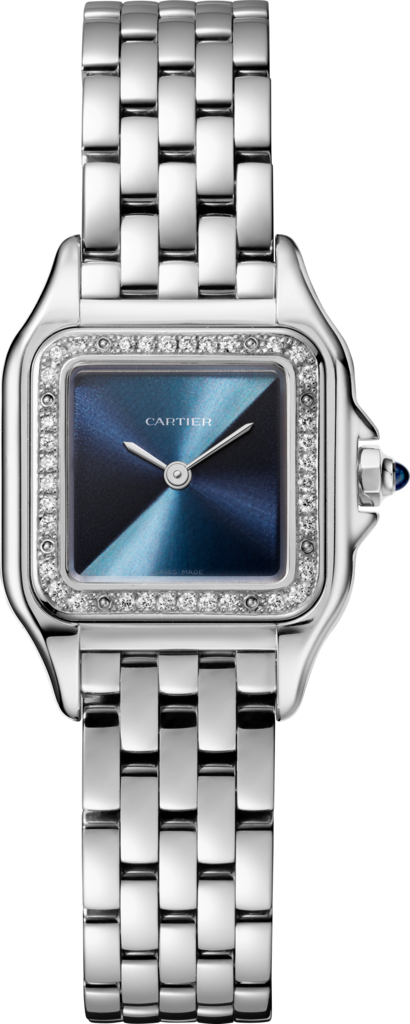 Panthère de Cartier 腕錶小型款，石英機芯，精鋼，鑽石