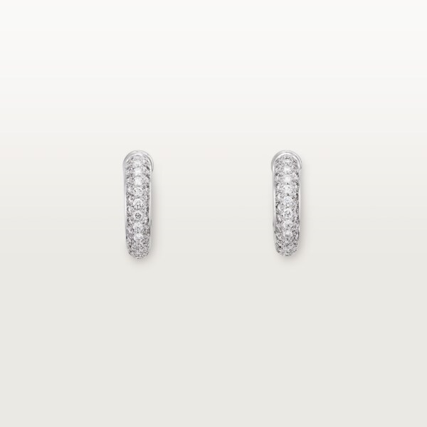 Etincelle de Cartier 耳環，小型款 18K白色黃金，鑽石