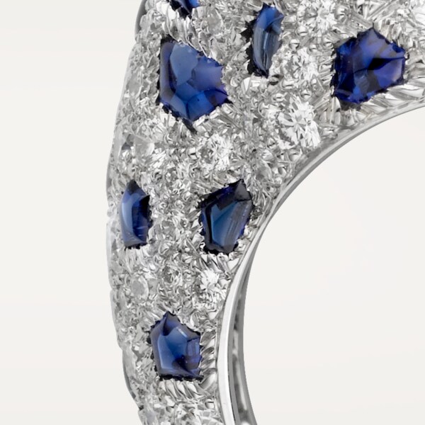 Panthère de Cartier ring Platinum, sapphires, emeralds, diamonds