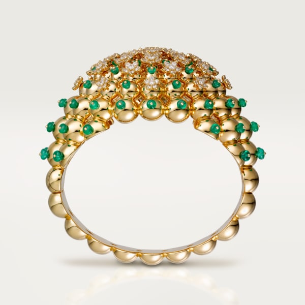 Cactus de Cartier bracelet Yellow gold, emeralds, diamonds