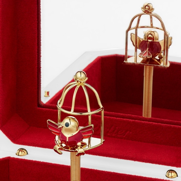 Diabolo de Cartier 音樂盒 漆面木材及漆面金色飾面金屬