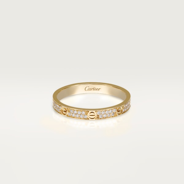Love 戒指，小型款 18K黃金，鑽石