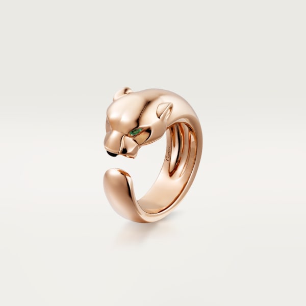 Panthère de Cartier ring Rose gold, tsavorite garnets, onyx