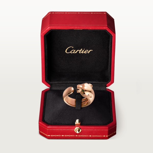 Panthère de Cartier ring Rose gold, tsavorite garnets, onyx