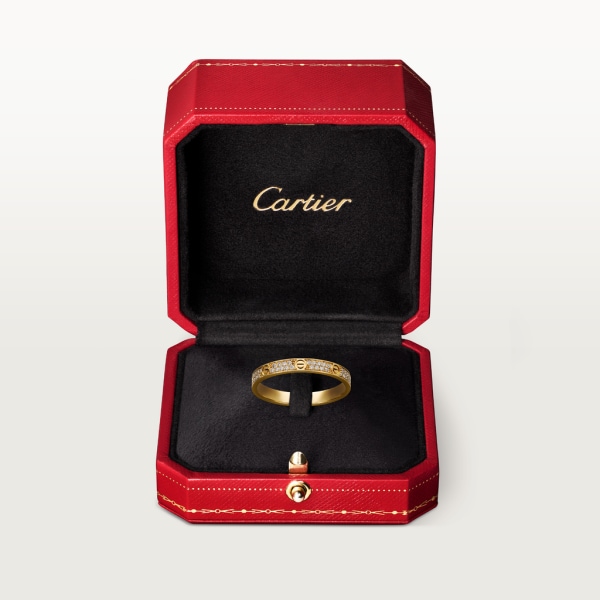 Love 戒指，小型款 18K黃金，鑽石