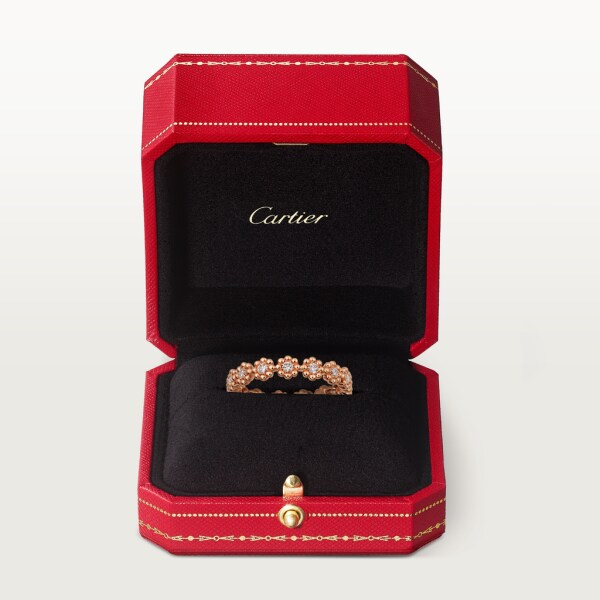 Cactus de Cartier 結婚戒指 18K玫瑰金，鑽石