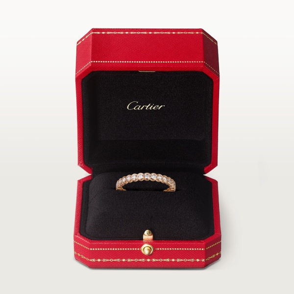Broderie de Cartier wedding band Rose gold, diamonds