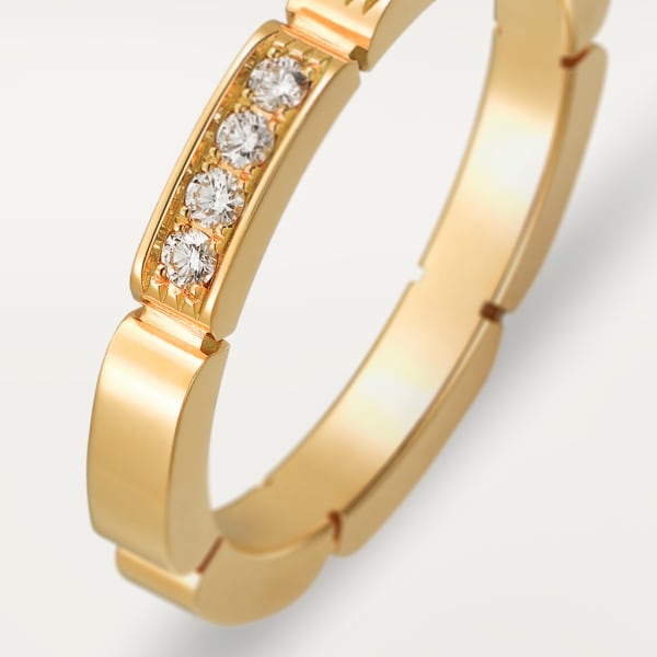 Maillon Panthère 結婚戒指 18K黃金，鑽石