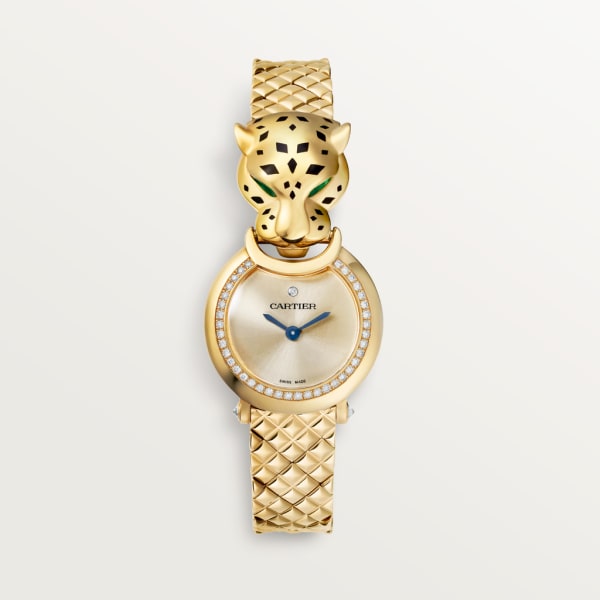 La Panthère de Cartier watch Small model, quartz movement, yellow gold, diamonds