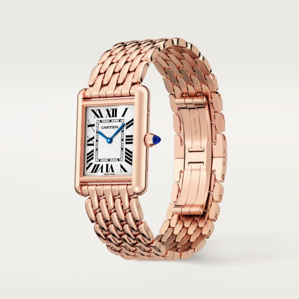 Tank Louis Cartier 腕錶 大型款，手動上鏈機械機芯，18K玫瑰金