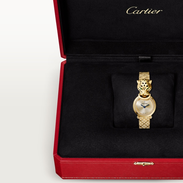 La Panthère de Cartier watch Small model, quartz movement, yellow gold, diamonds