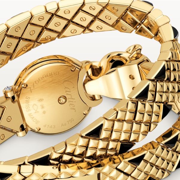 La Panthère de Cartier 腕錶 23.6毫米，18K黃金，鑽石