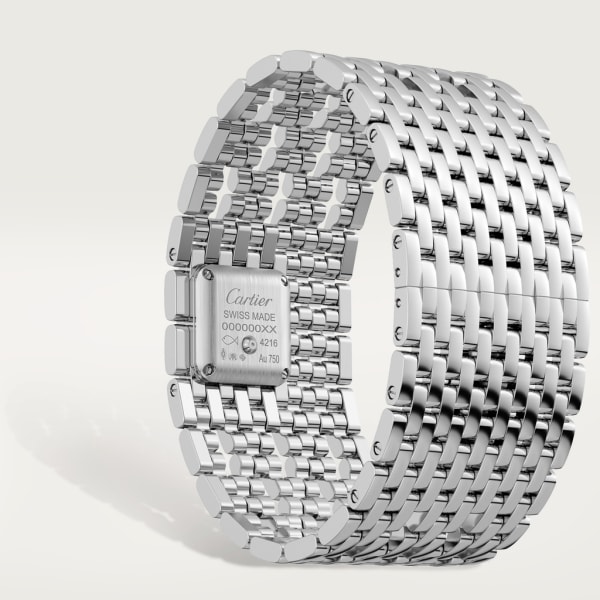 Panthère de Cartier 腕錶 手鐲腕錶，石英機芯，18K白色黃金，鑽石