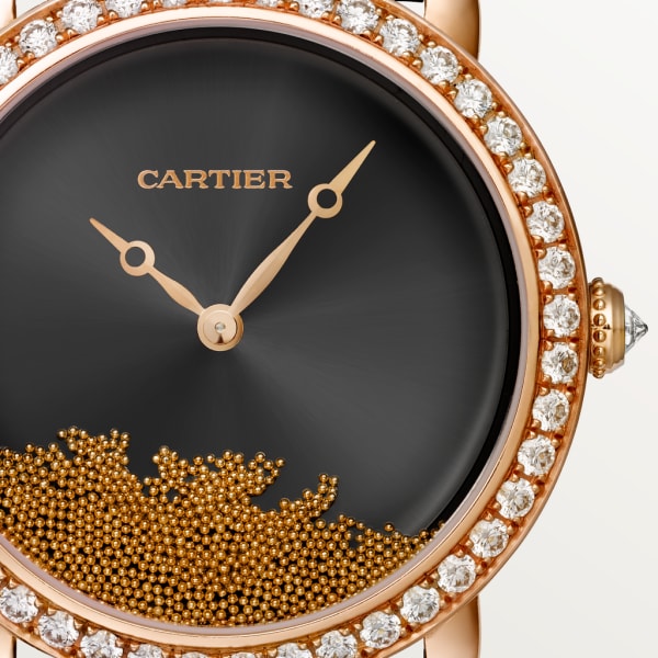 Révélation d'une Panthère 腕錶 37毫米，手動上鏈機械機芯，18K玫瑰金，鑽石，18K玫瑰金圓珠