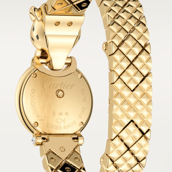 La Panthère de Cartier 腕錶 小型款，石英機芯，18K黃金，鑽石