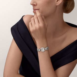 La Panthère de Cartier 腕錶 22.2毫米，石英機芯，鍍銠飾面白色黃金，鑽石，金屬錶鏈