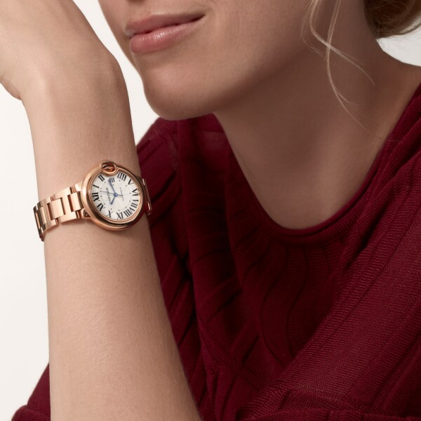Ballon Bleu de Cartier 腕錶 33毫米，自動上鏈機械機芯，18K玫瑰金