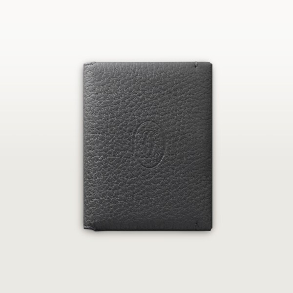 Must de Cartier 信用卡夾，可容納4張信用卡 深灰色粒面小牛皮
